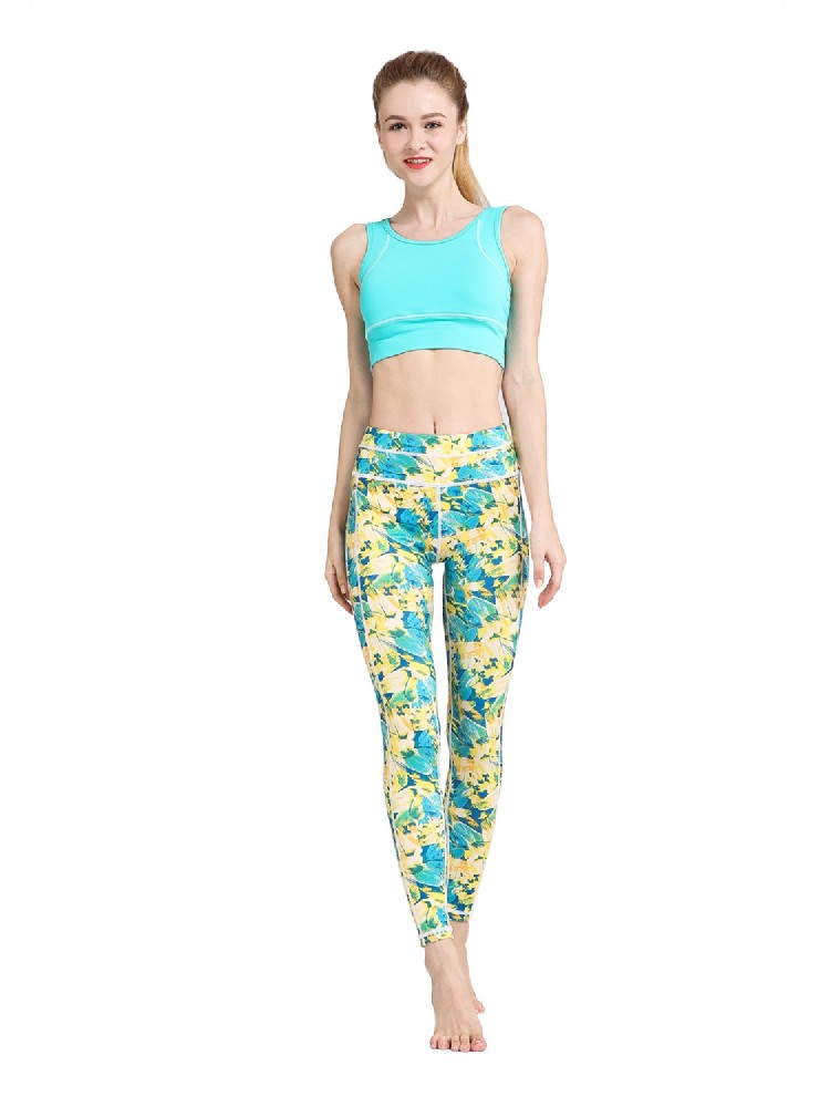 MUMUWU Women Printed Yoga Pants Sport Workout Running Leggings Power Flex Yoga Leggings